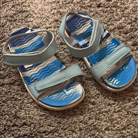 Native Kids Blue Sandals - Velcro straps - size child 9 - Picture 1 of 7